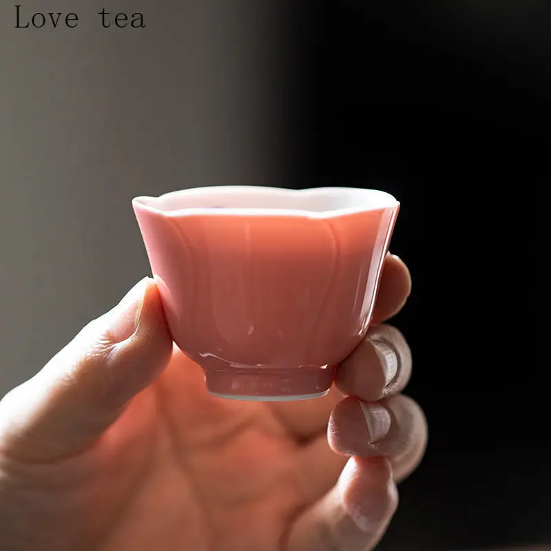 Love Tea Pink Pure Hand-нарисованная Орхидея керамическая чайная чашка домашняя хозяйка
