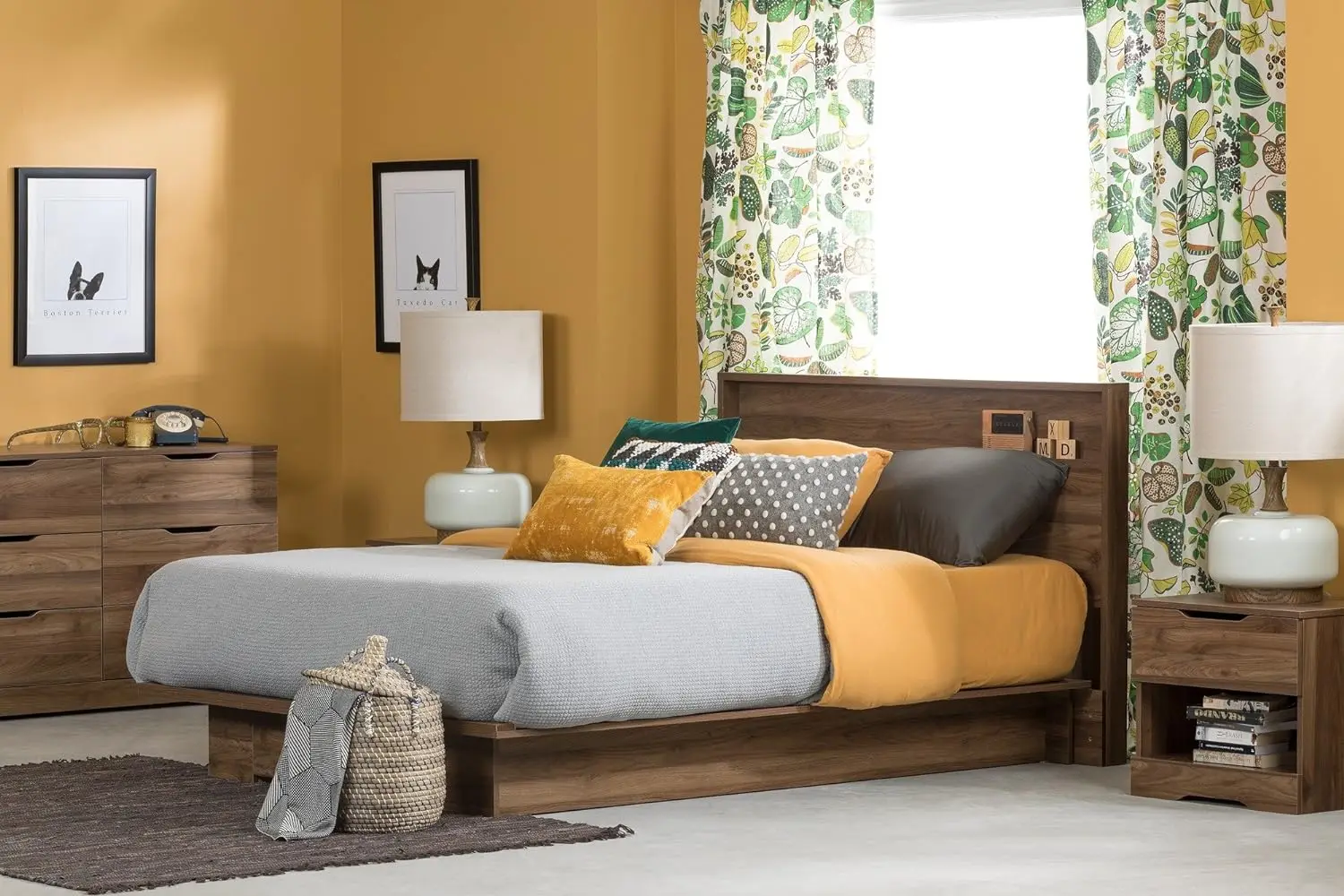 

South Shore Holland 6-Drawer Double Dresser, Natural Walnut