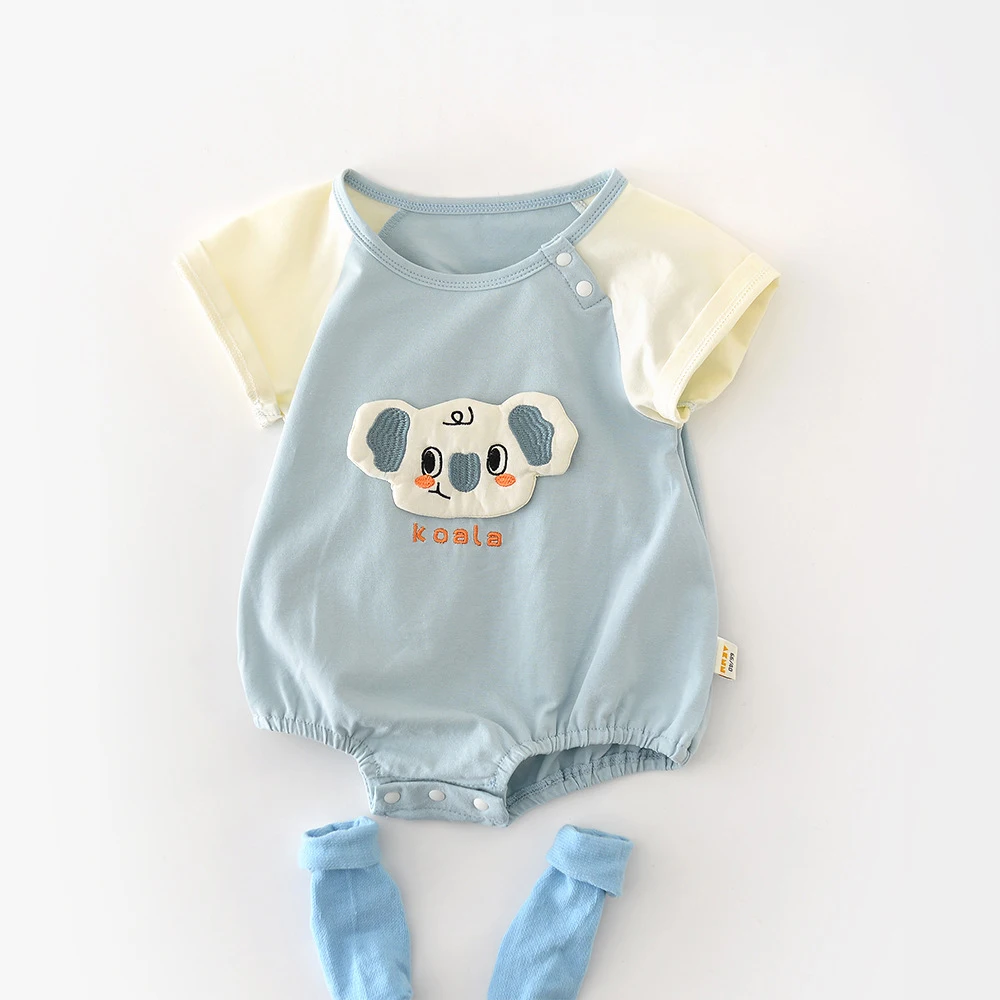 Cute Koala Baby Bodysuit Short Sleeve Jumpsuit