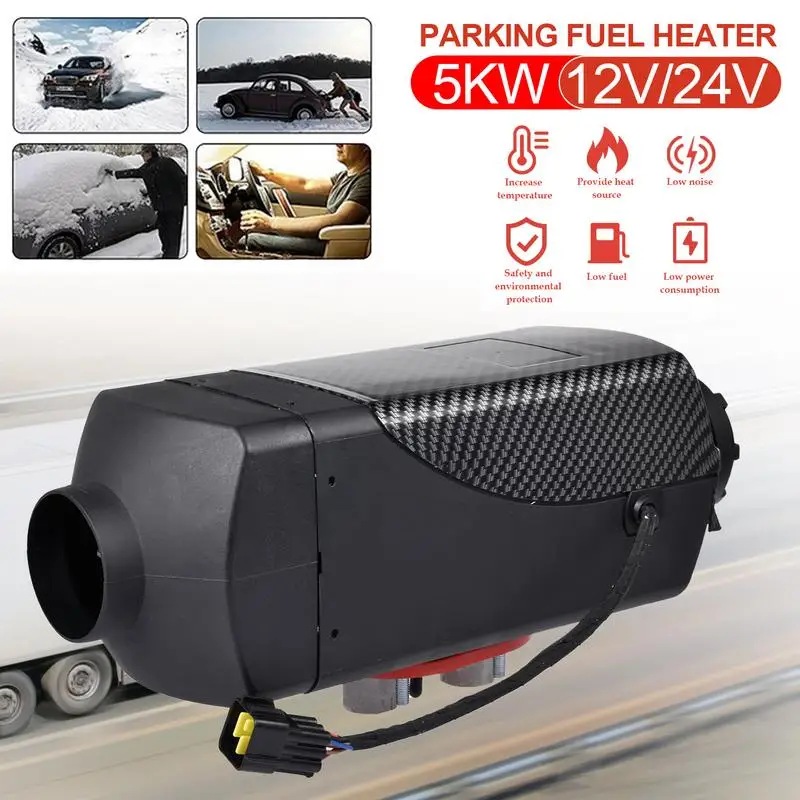 

5KW 12V/24V parking fuel heater Car Air Heater Compact Automatic Fuel Warmer Remote Control for Vehicle RV Parking Diesel Heater