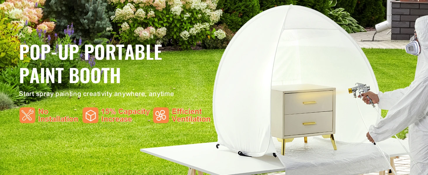 Quick pop-up spray paint tent