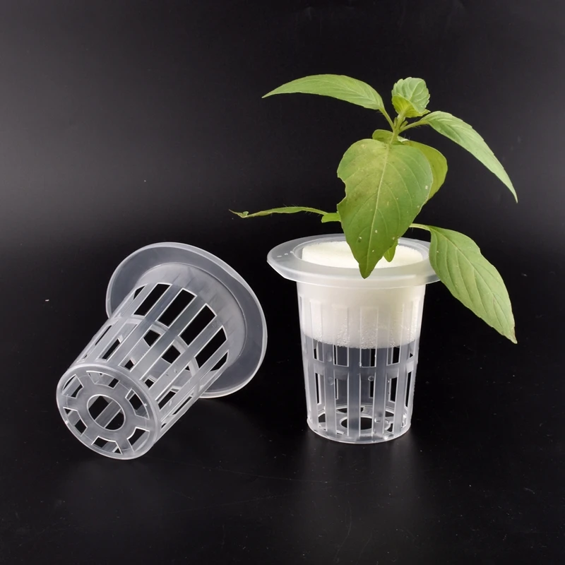 Gavigain 10 Pezzi Durevole Sicuro plastica idroponica Cesto Tazza per Giardino Balcone piantare (Nero
