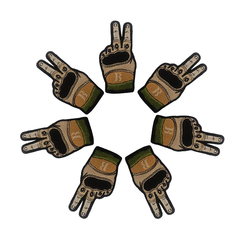 Guantes tácticos de forma especial con bordado de piratas