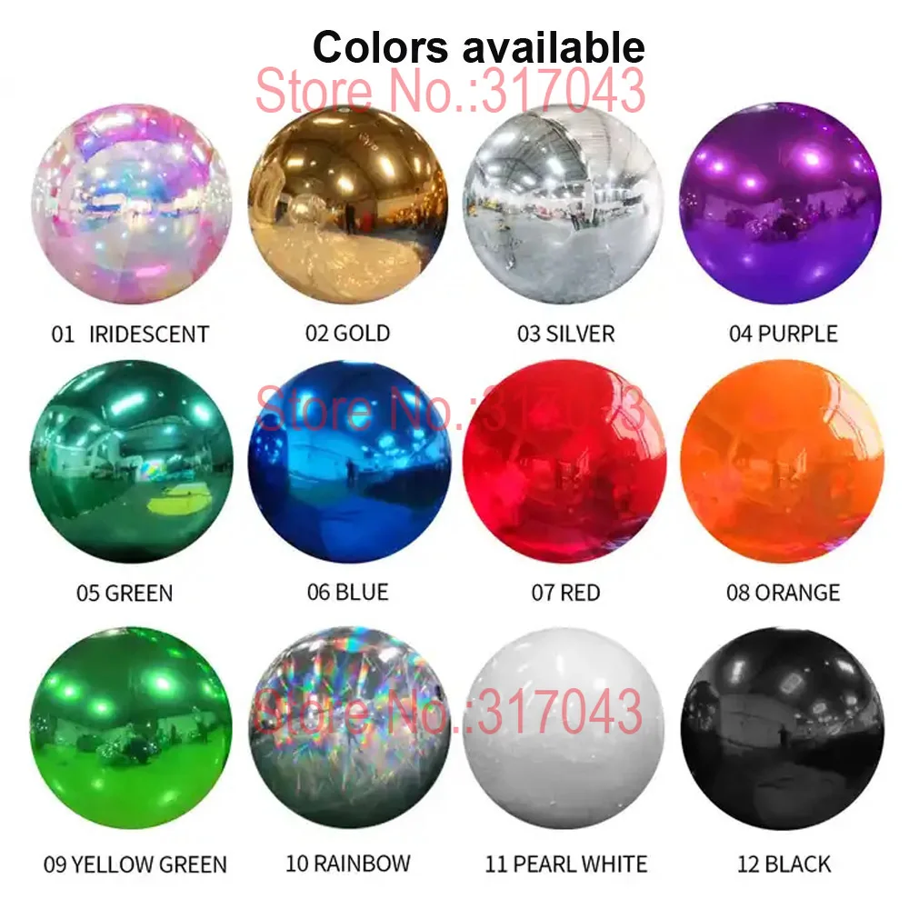Description Picture 6 of itemPVC Inflatable Mirror Balls - Metallic Spheres for Christmas, Wedding, Outdoor Decor