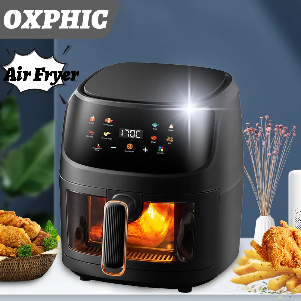 Dragonball Large Air Fryer, Non Toxic Air Fryer With Temperature Control,  Air Fryer 4 QT With 60 Minute Timer, Healthy Cooking, Dishwasher-Safe 