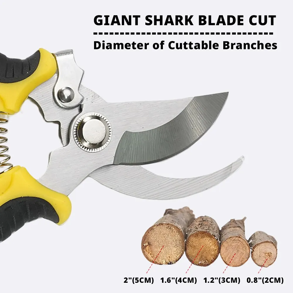 1Pcs Pruner Garden Scissors Professional Sharp Bypass Pruning Shears Tree Trimmers Secateurs Hand Clippers Garden Beak Scissors
