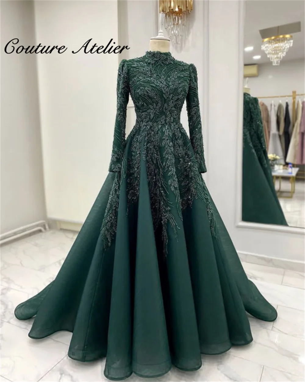 Sky Blue Satin Engagement Dress