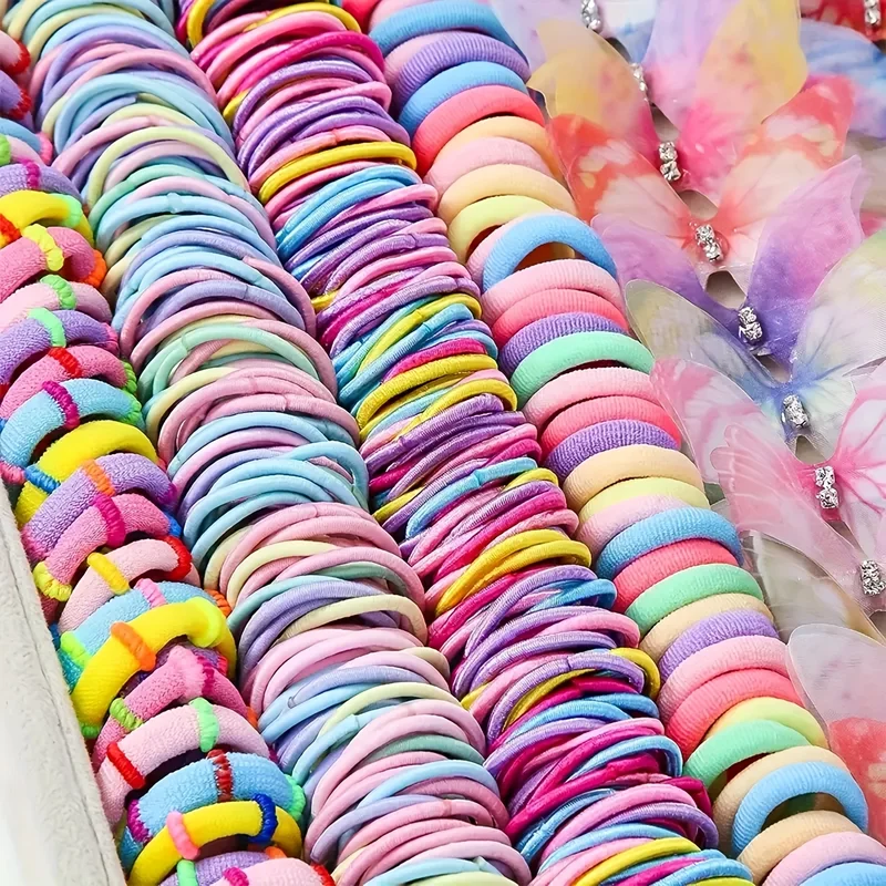 941 Sets of colorful and Cute Outfits for Girls | Includes Various Clips, Hair Ties, Flowers, and Double-Layered Bow Headpieces