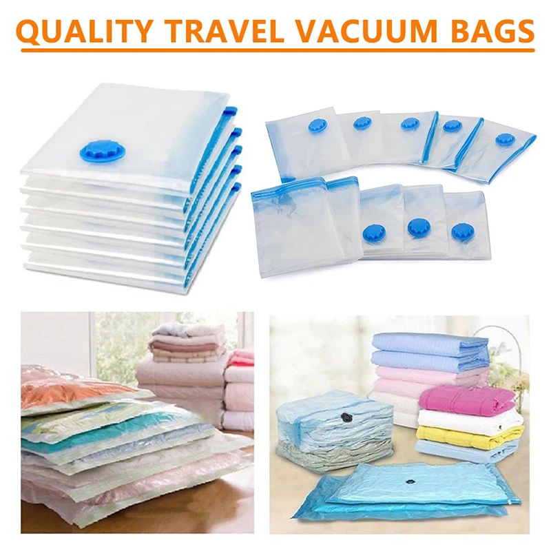 Vacuum Bag For Clothes Storage Bag With Valve Transparent Border