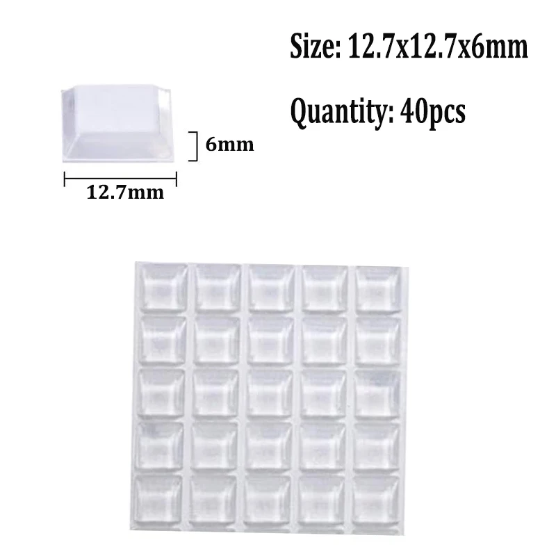 Durable Clear Self-Adhesive Rubber Bumpers