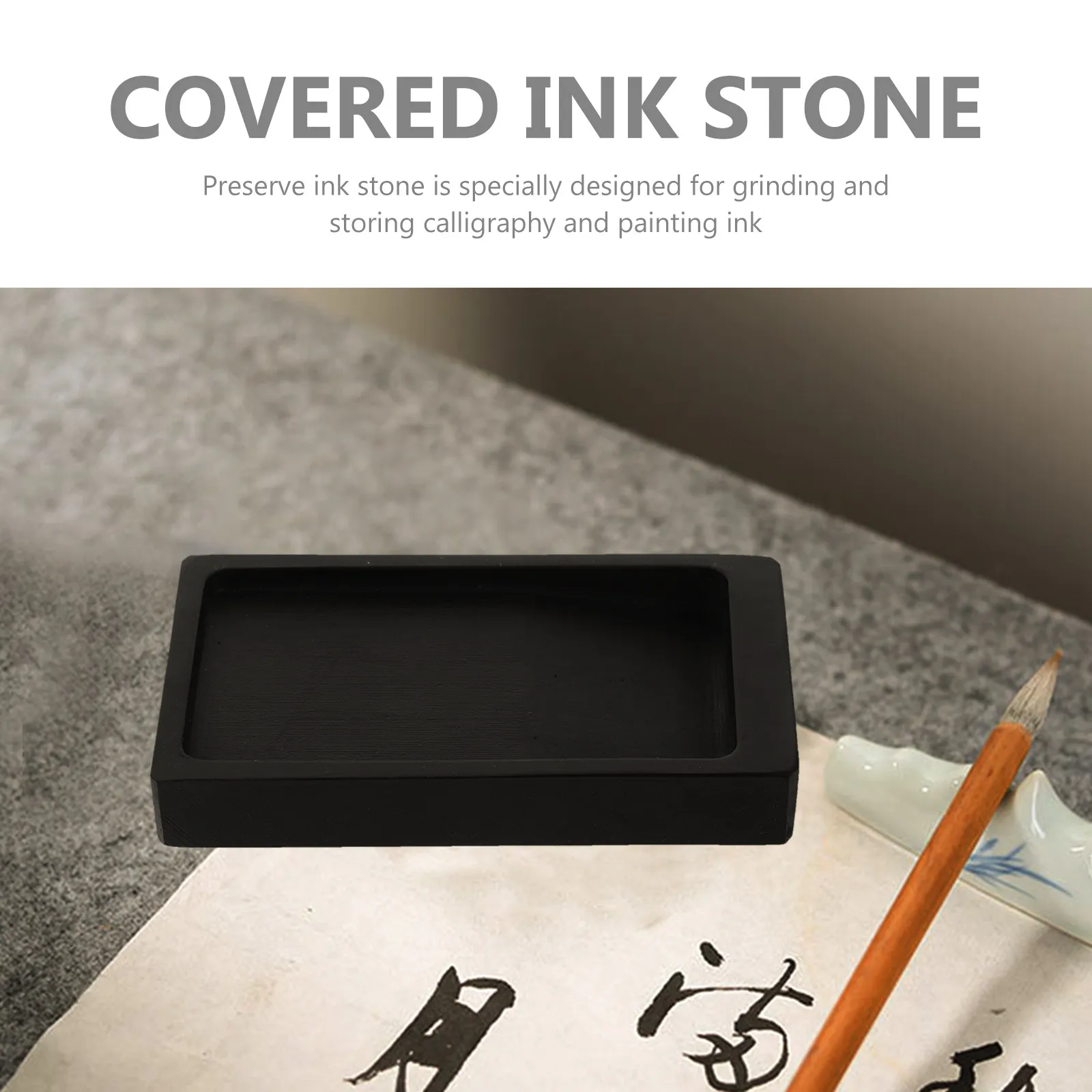 돌 서예용 다용도 잉크통 서예 그림 그리기 연마 잉크슬랩 중국 잉크 홀더