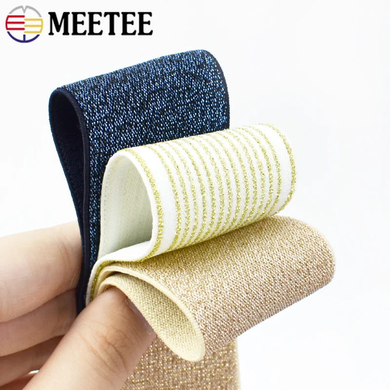 3/5/10 미터 25-50mm 실크 나일론 탄성 밴드 폴리 에스터 웨빙 벨트 고무 리본 DIY 허리띠 드레스 벨트 바느질 액세서리