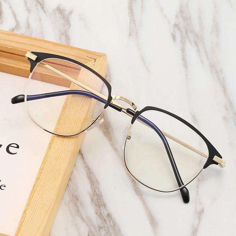 Metal Polygon Frame Resin Minus Lens Prescription Glasses With Cylinder Literary Women Men Nearsighted Glasses 0 -0.5 -1.0 To -4 6