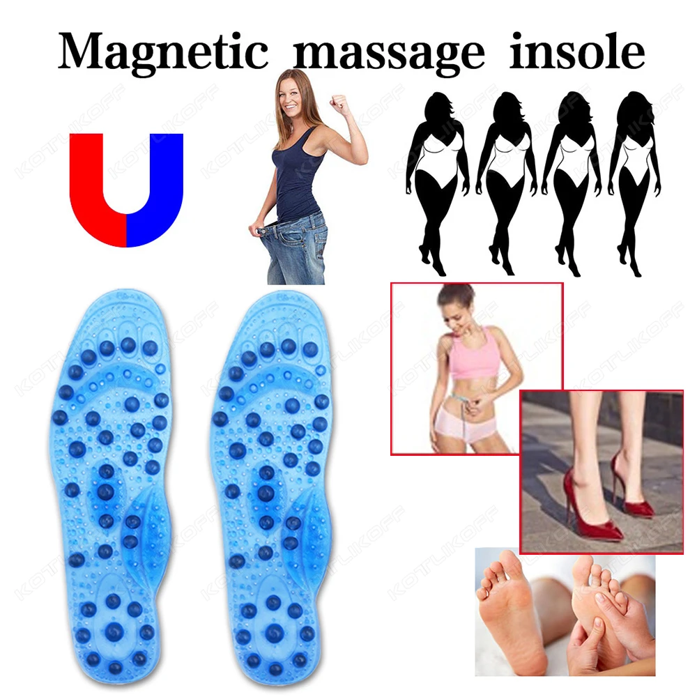 68-Magnet-Magnettherapie-Einlegesohlen, verbesserte Fuß-Akupressur-Massage, Abnehmen/Gewichtsverlust, Silikon, Unisex, KOTLIKOFF – Detail 7