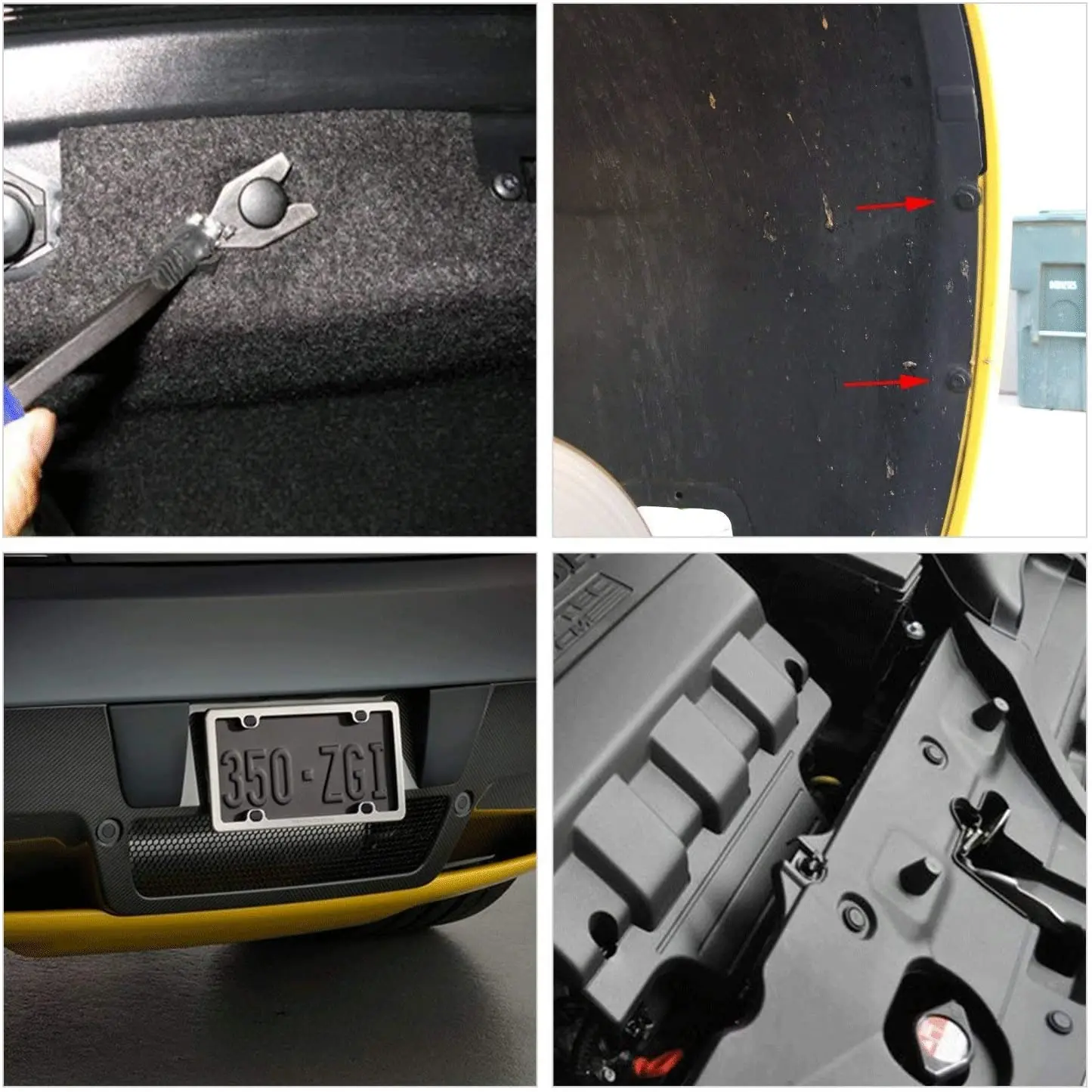 200/100/50Pcs Car Clips Fastener Screws Bumper Interior Decoration