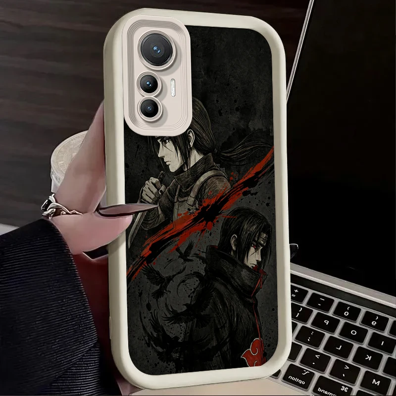 Anime Naruto Itachi Crow Dark Oil Ink Art Phone Case