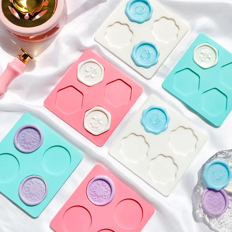Wax Seal Mold Silicone Seals Stamp Pad Sealing Wax Fix Shapes Mats Sealing Fixer For Wax Seal Scrapbooking & Stamping Tools