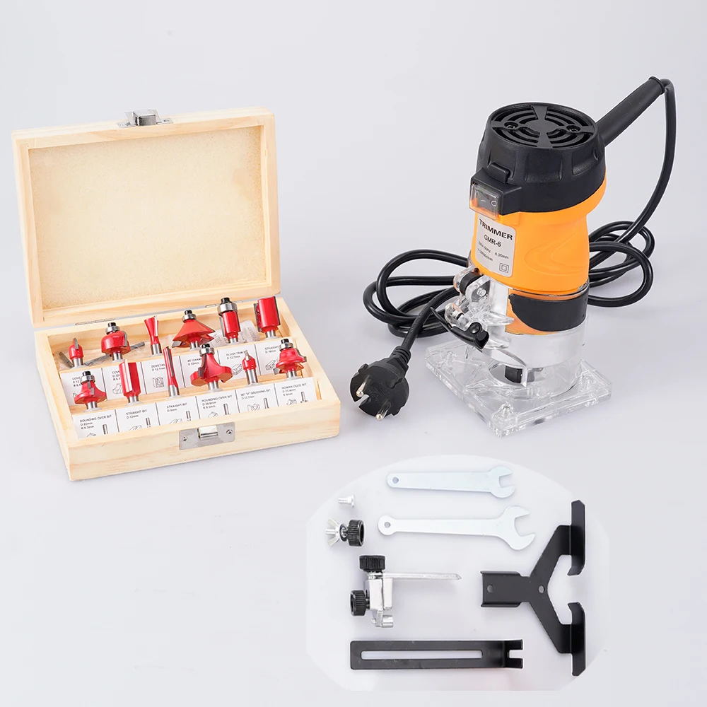 600W-30000RPM-Wood-Router-Machine-Woodworking-Electric-Trimmer-Hand ...