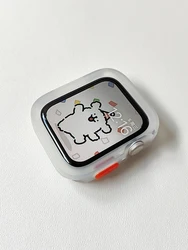 Candy Silicone Case with Nylon Strap for 46mm Series 11 10 (Semi - clear only case)