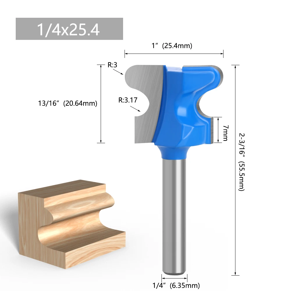 LAVIE 6mm 1/4 "Schaft 6,35mm Doppel Finger Router Bits Für Holz Fräser Industrie Grade Bit Holzbearbeitung werkzeuge MC01160 – Detail 9