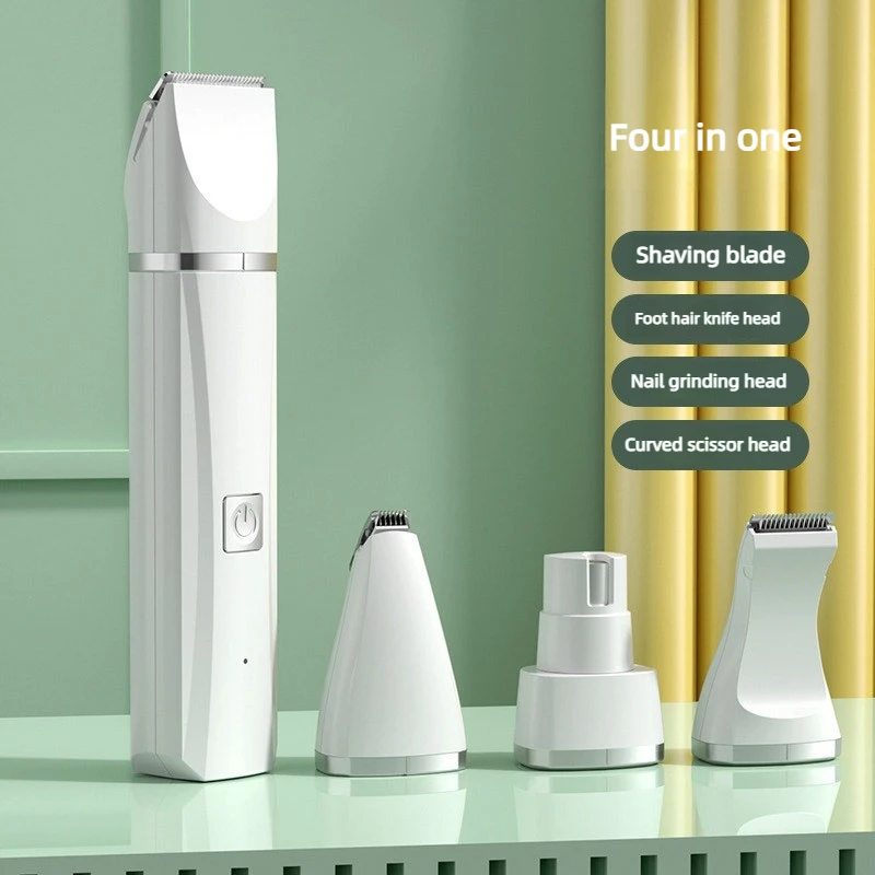 New 4-in-1 Electric Pet Multi Functional Hair Clipper Shaver Set Dog Hair Clipper Rechargeable Beauty Tool Pet Cat Supplies
