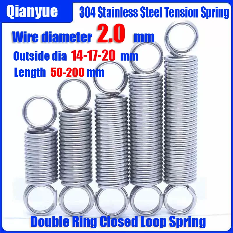 Small Stainless Steel 304 Tension Spring With Hooks - Extension Spring For Various Uses