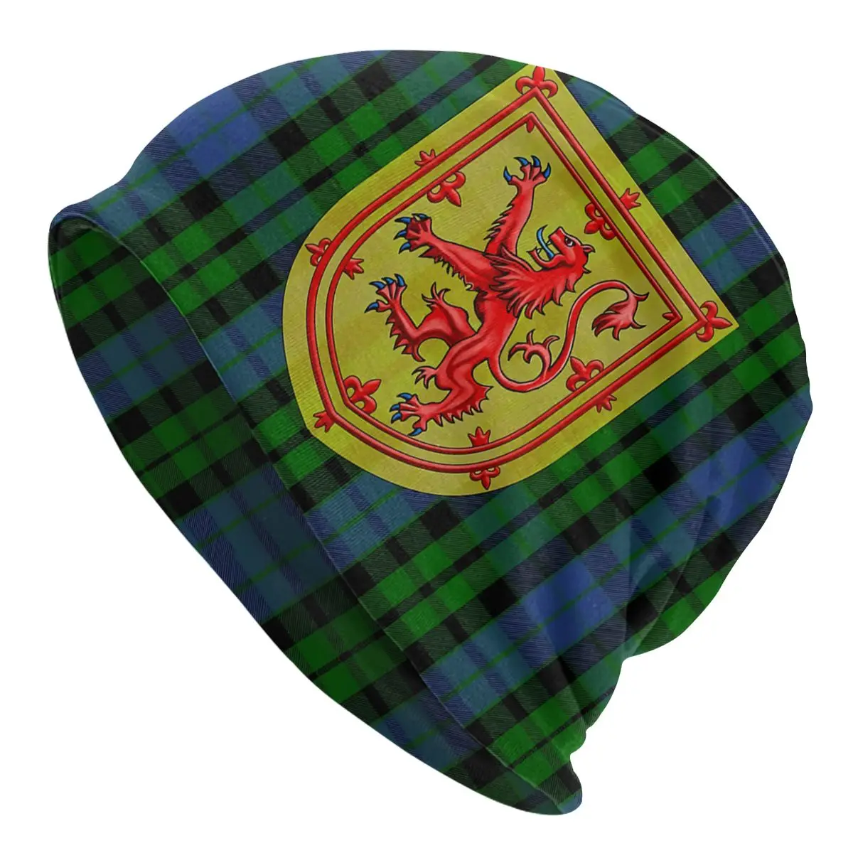 

MacKay Tartan Scottish Plaid Lion Bonnet Homme Outdoor Thin Skullies Beanies Caps For Men Women Creative Hats