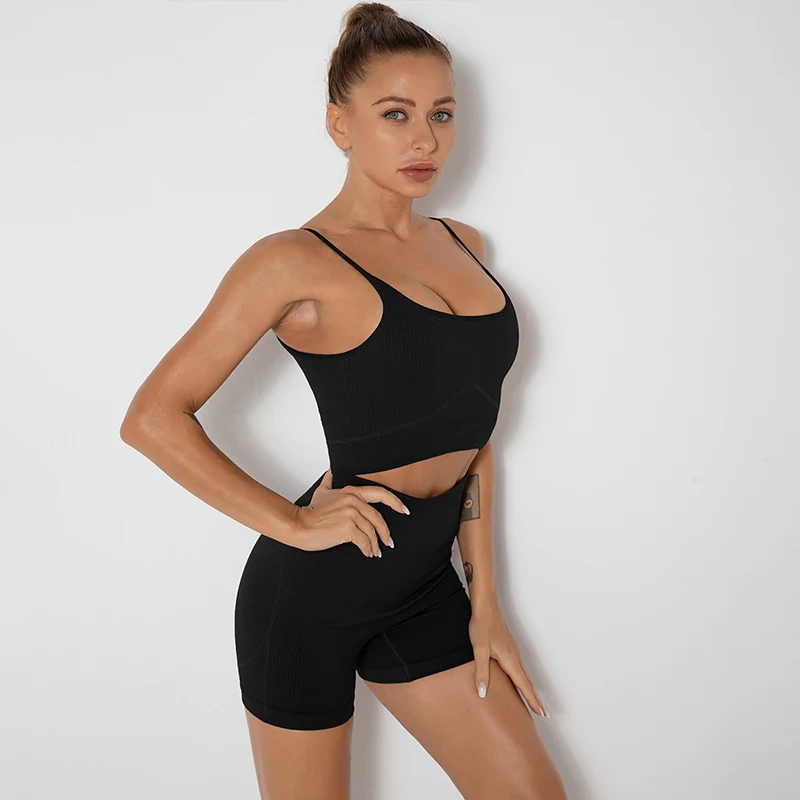 Women Seamless Yoga Sets Workout Clothes For Sport Outfits Vest Short Leggings Tracksuit Gym Clothing Sportswear |