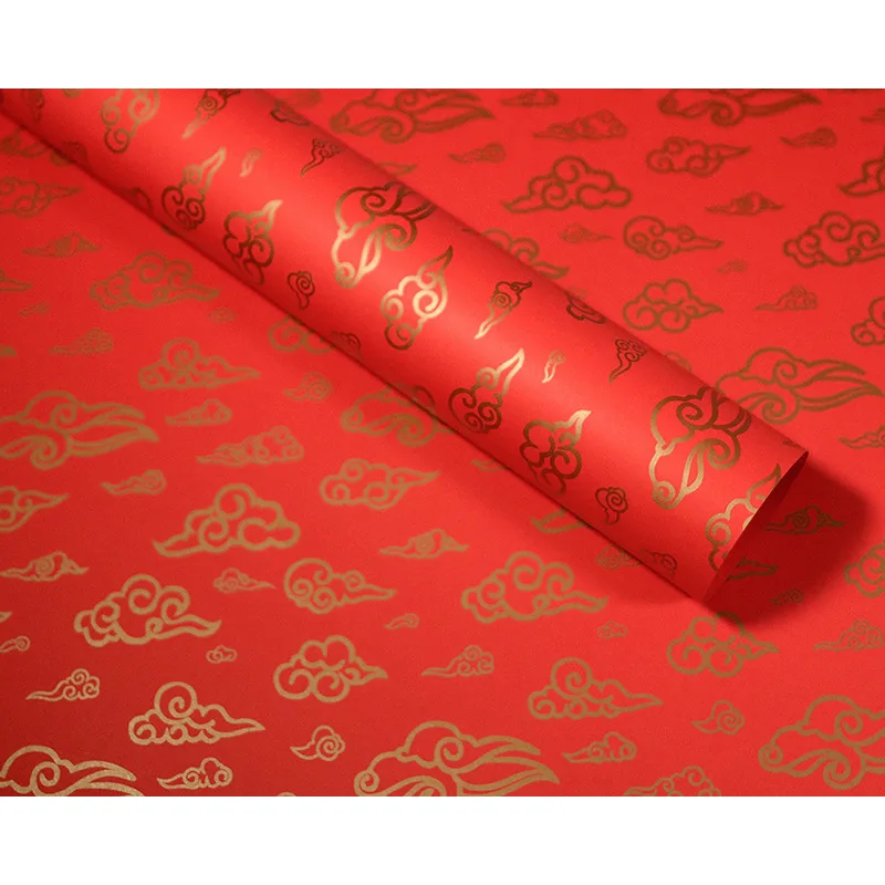 Wrapping Paper Sheets Set Of 6 ,spring Festival Chinese New Year Diy Gift Red  Wrapping Paper,70cm X