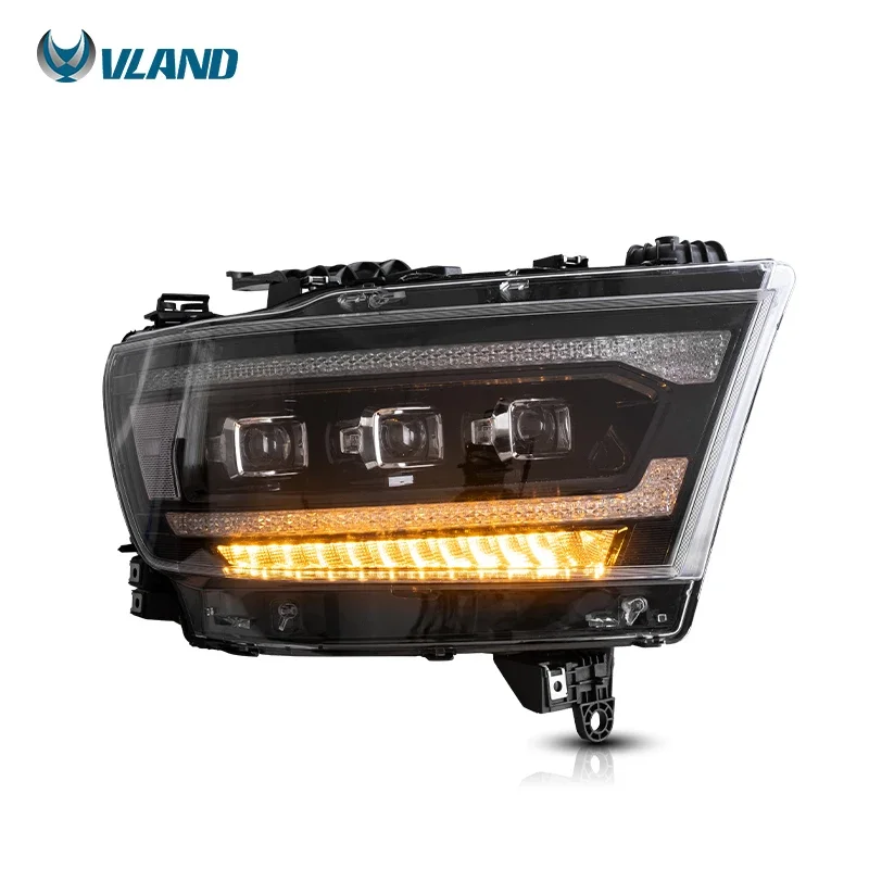 공장 전체 LED 전조등 조립 2019 2020 2021, 닷지 램 1500 전조등용 순차 방향 지시등 포함