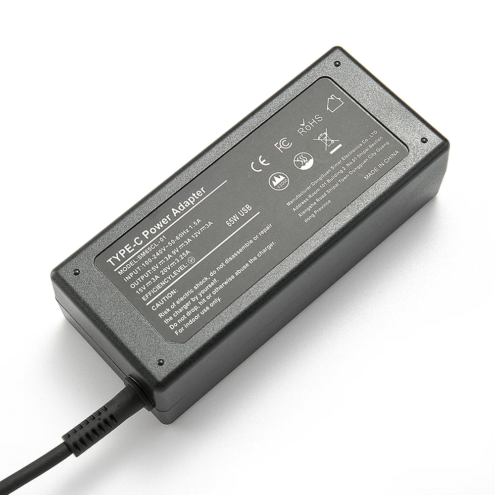 범용 USB C타입 어댑터, 휴대전화, 20V, 3.25A, 65W