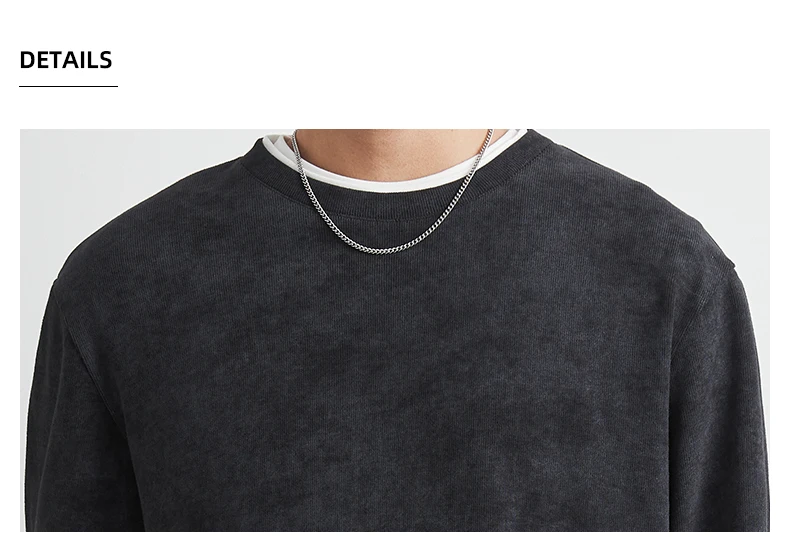Autumn New Men Round Neck Sweate Loose Versatile Overhead Knitted Shirt Casual Koren Young Men's Pullover Sweatshirt Clothing