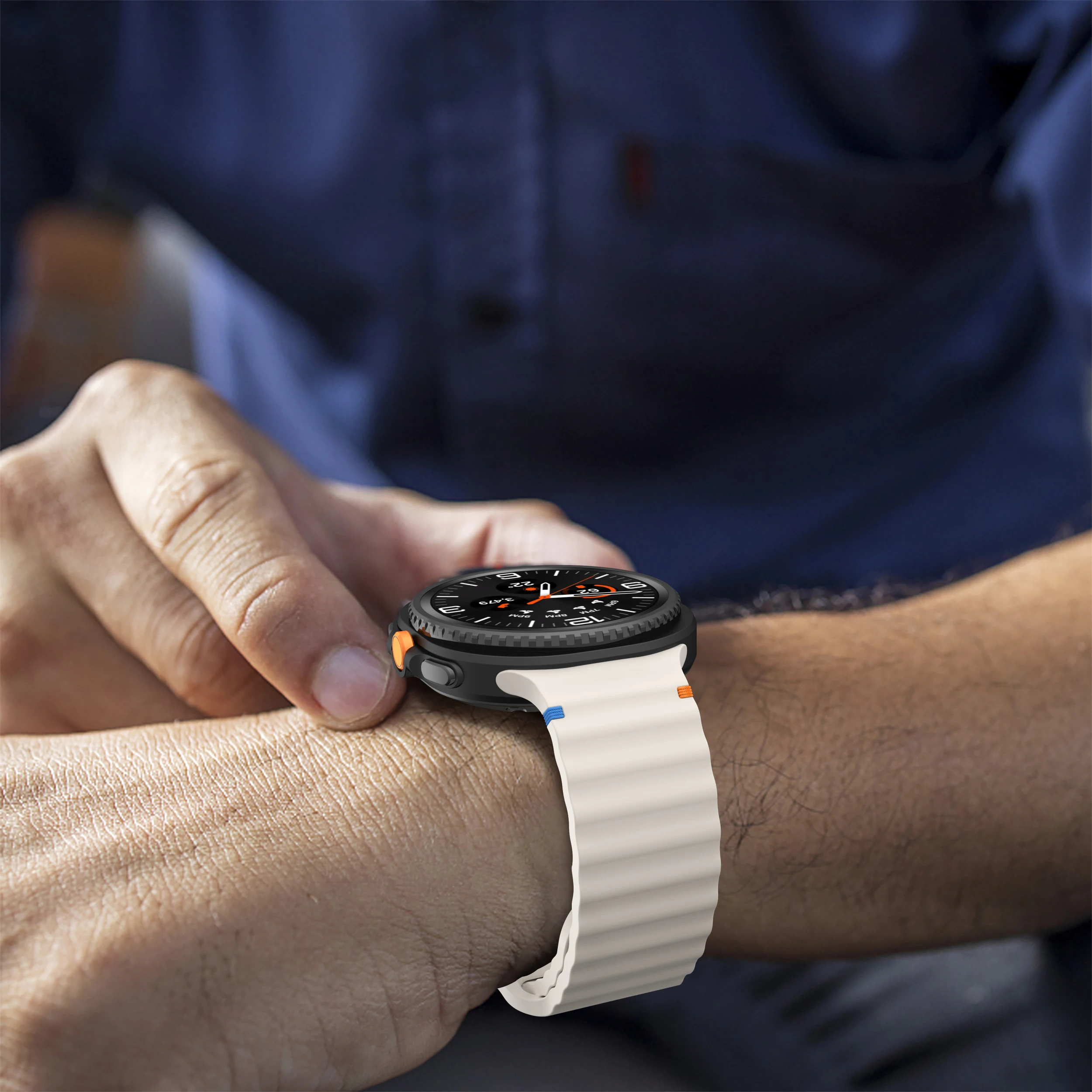 Original Silicone Band For Samsung Galaxy Watch 8 40mm 44mm Correa pulseira Bracelet Galaxy Watch 8 Classic 46mm Sport Strap