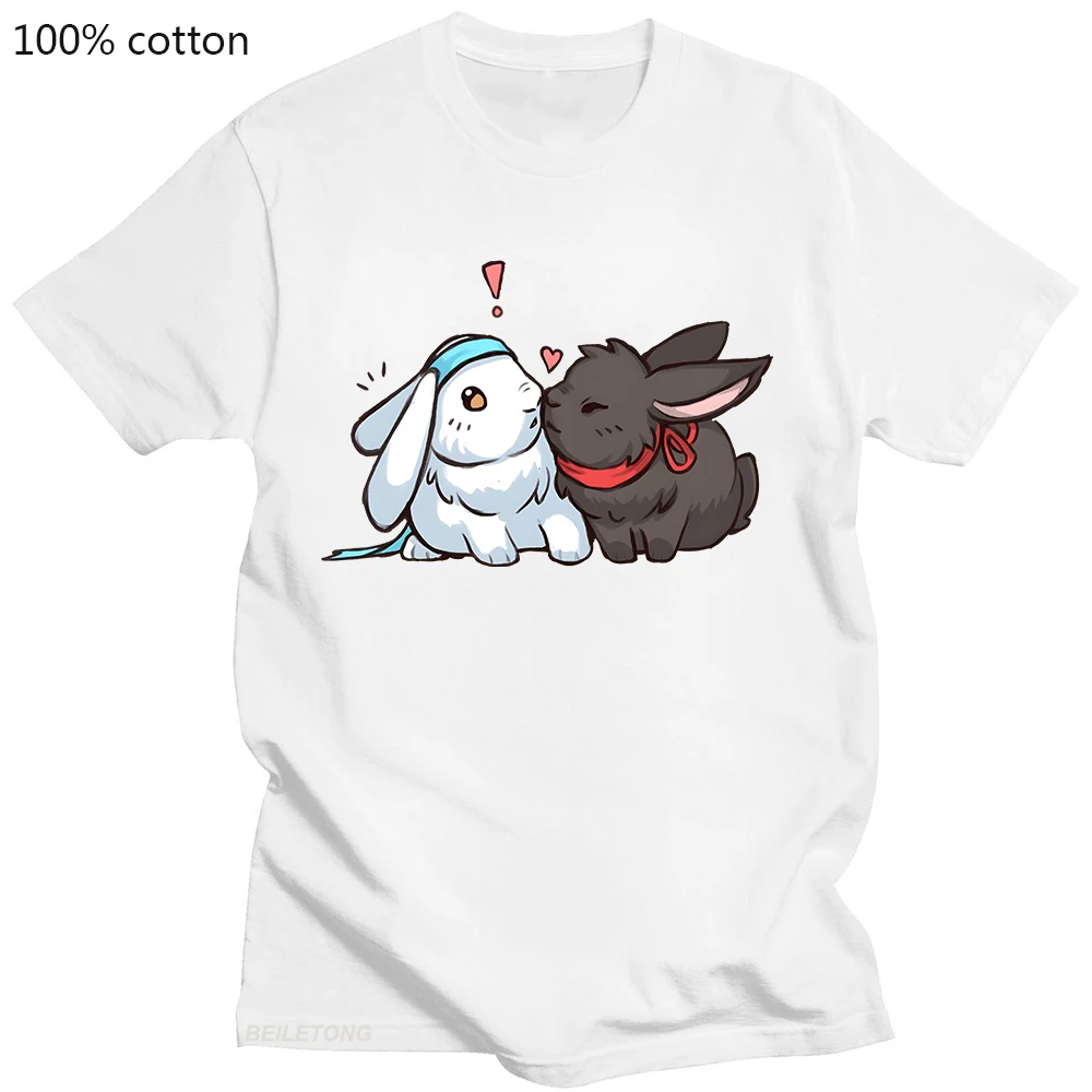 

Mo Dao Zu Shi T-shirt The Untamed Wei Wuxian Lan Wangji Tshirt Kawaii Rabbit tshirts for Girls Oversized Summer 100% Cotton Tees