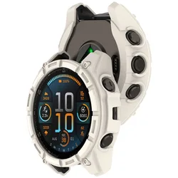 Silicone Protective Watch Cover for Garmin Fenix8 Solar and AMOLED (Ivory)