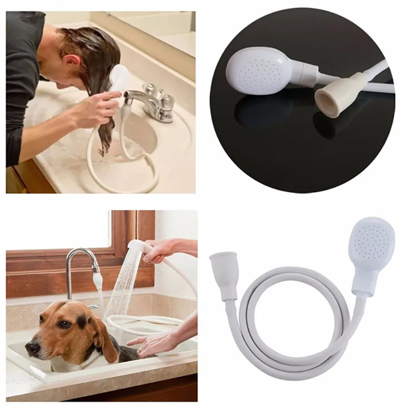 

Multi-functional Pet Shower Head Drains Strainer Bath Hose Sink Washing Hair Flexible Tap Faucet Bath Heads Pet Shower Sprayer