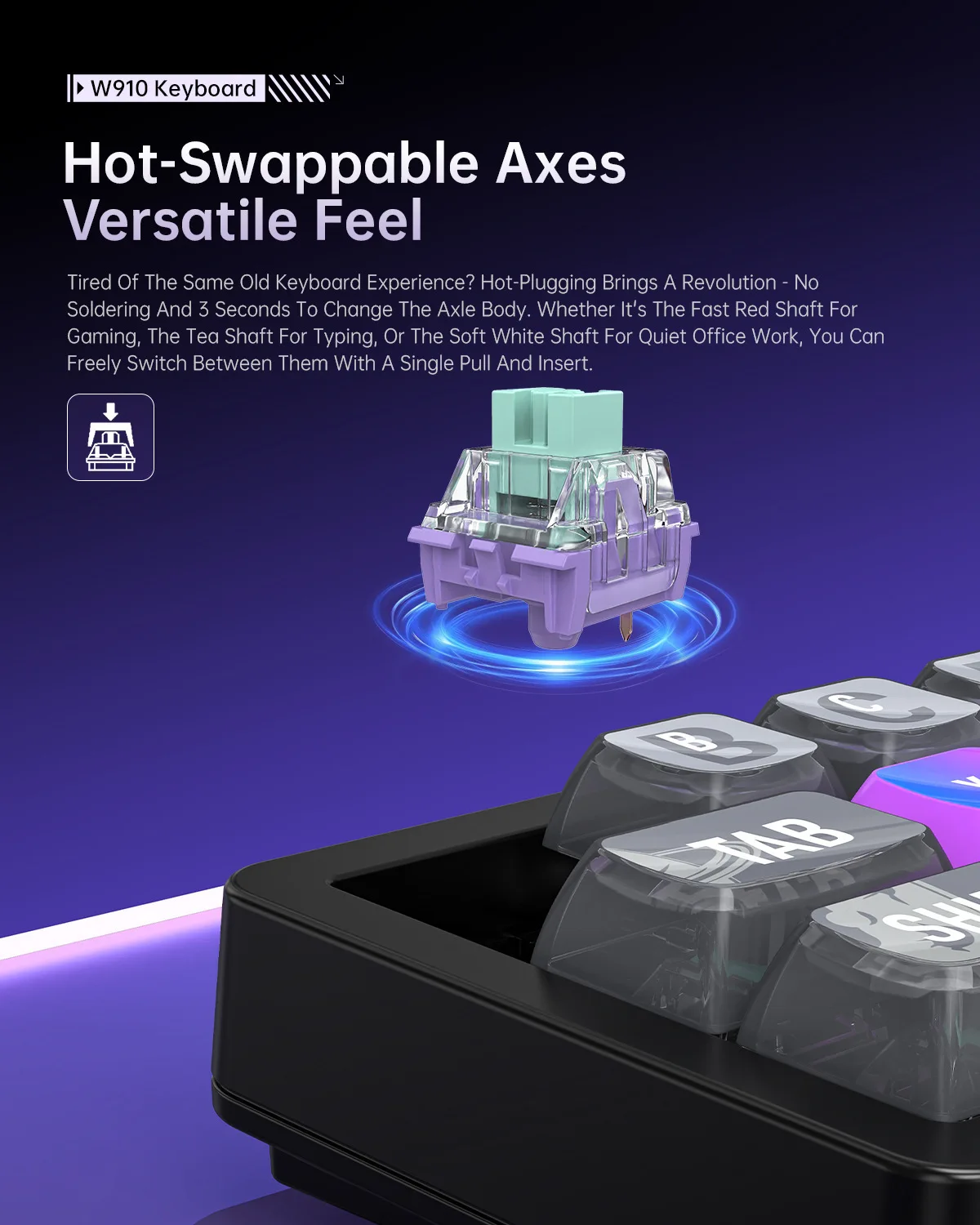 Enhanced Mini RGB Mechanical Gaming Keyboard with Hot-Swap Keypad and Multi-Connectivity