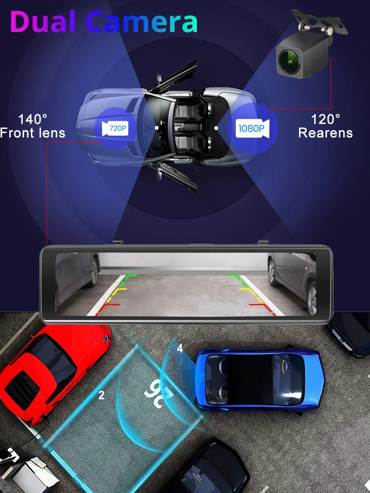4G LTE 11.26 ġ ڵ ̷ ADAS ȵ̵ 8.1 DVR GPS ׺̼  ī޶, 1080P  ڴ  24 ð 