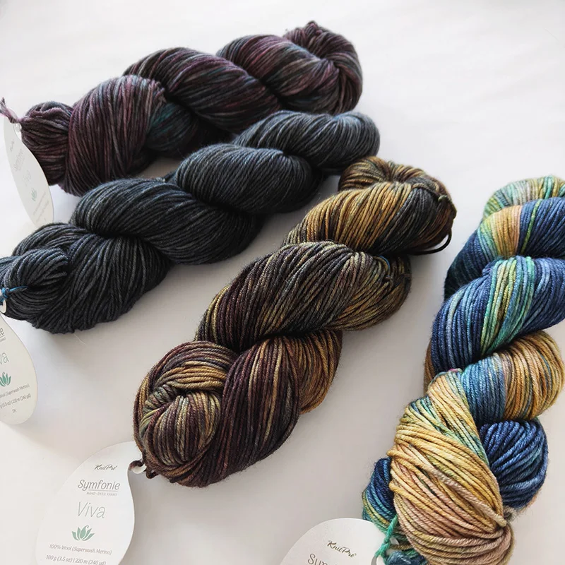 1piece 100g  Symfonie Handdyed Yarns Viva 100% Superwash Merino DK Yarns 3