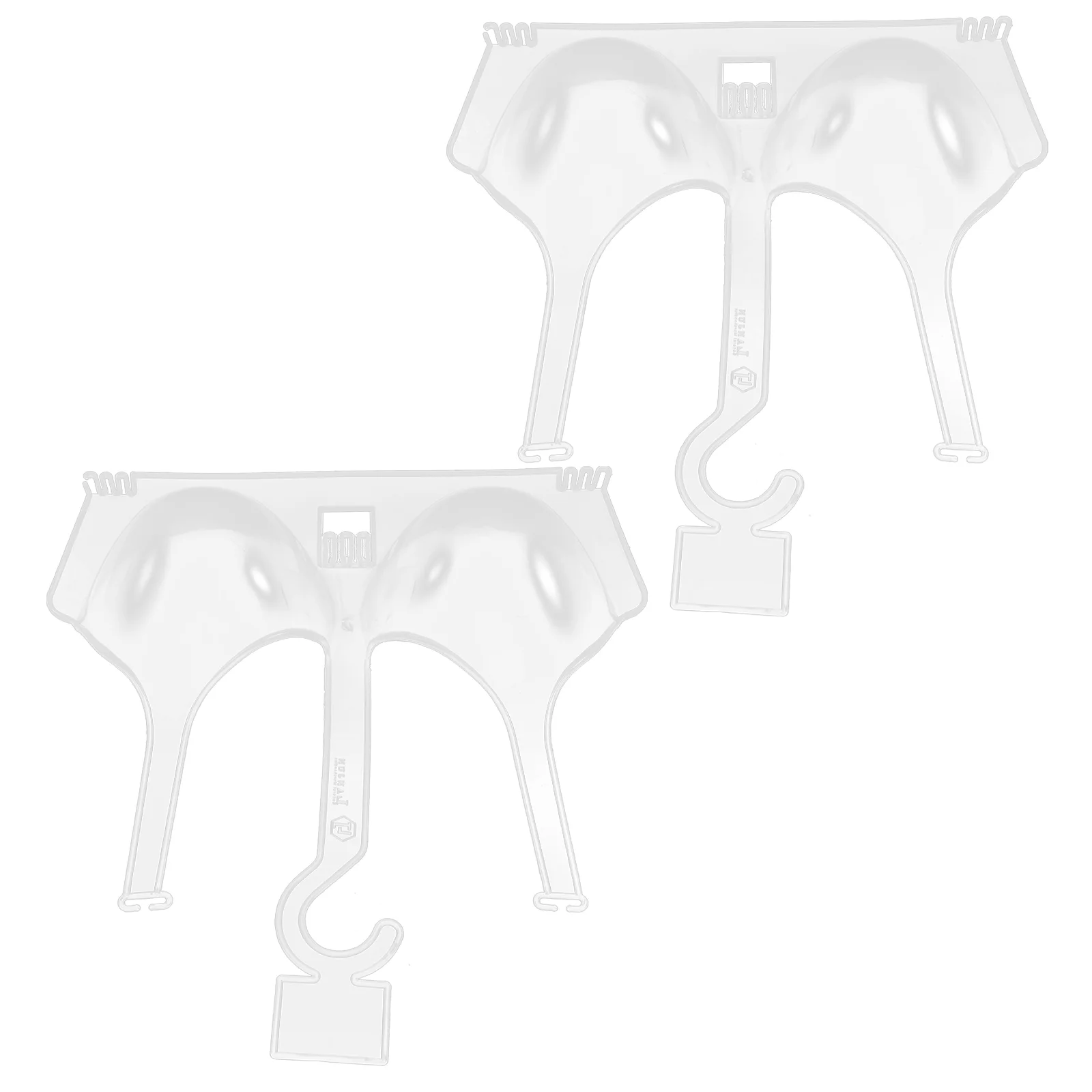 

2 Pcs Transparent Display Stand Clothing Mannequin with Hanger for Clothes Plastic Hanging
