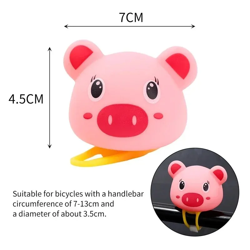 Description Picture 4 of itemCartoon Animal Bicycle Bell Ring Kids Scooter MTB Road Bike Headlight Horn Cycling Handlebar Lamp Flashlight Bike Accessories