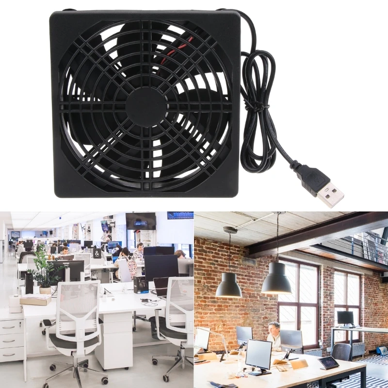 Cooling Fan 12cm 5V USB Power Supply for Router Set-Top Box Radiator Cooler DIY Repair Parts cooling fan