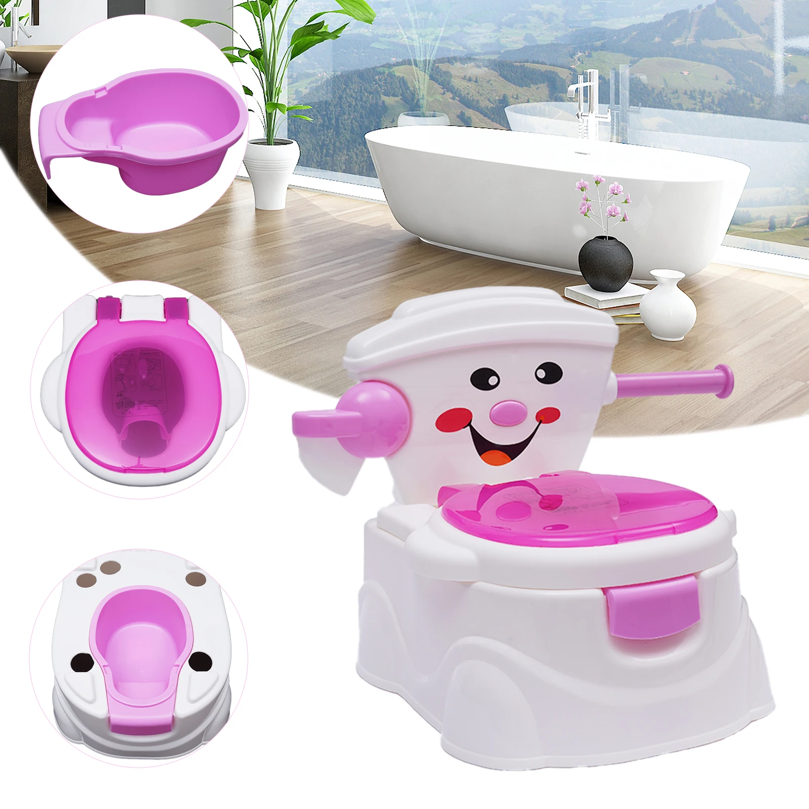 Toilettes portables pour enfants, toilettes pour enfants, toilettes d'entraînement pour urinoir pour bébé, toilettes pour chaise Pot pour bébé de 6 mois à 5 ans