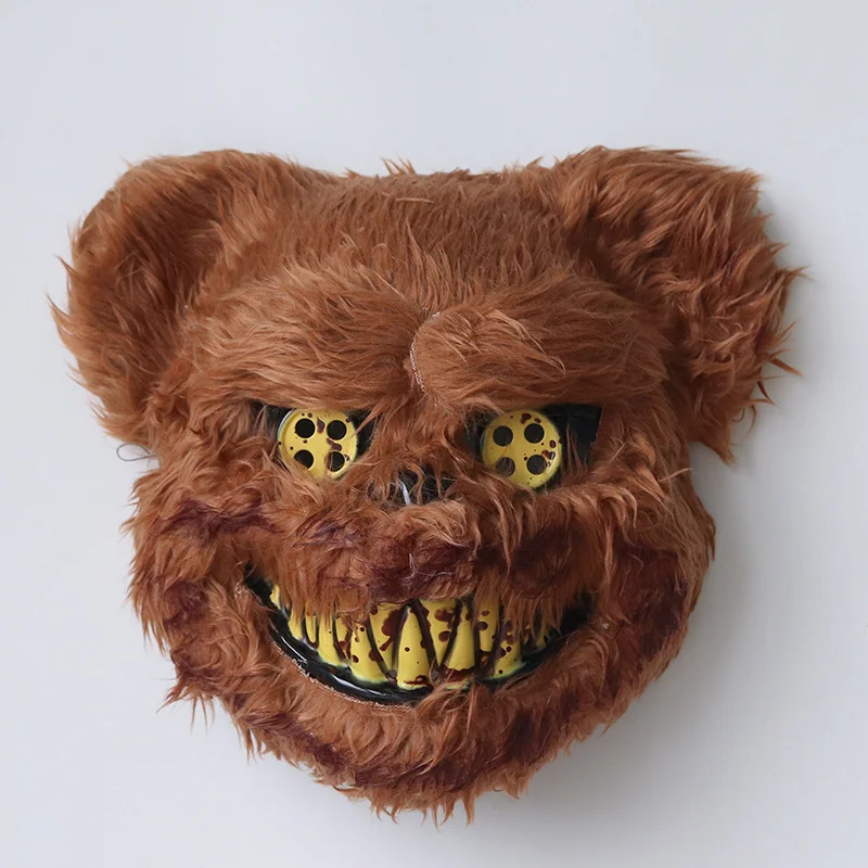 Halloween Bloody Rabbit Horror Mask Plush Bear Holiday Costumes Prop The Purge Cosplay Carnival Perform Costume Adult Mask