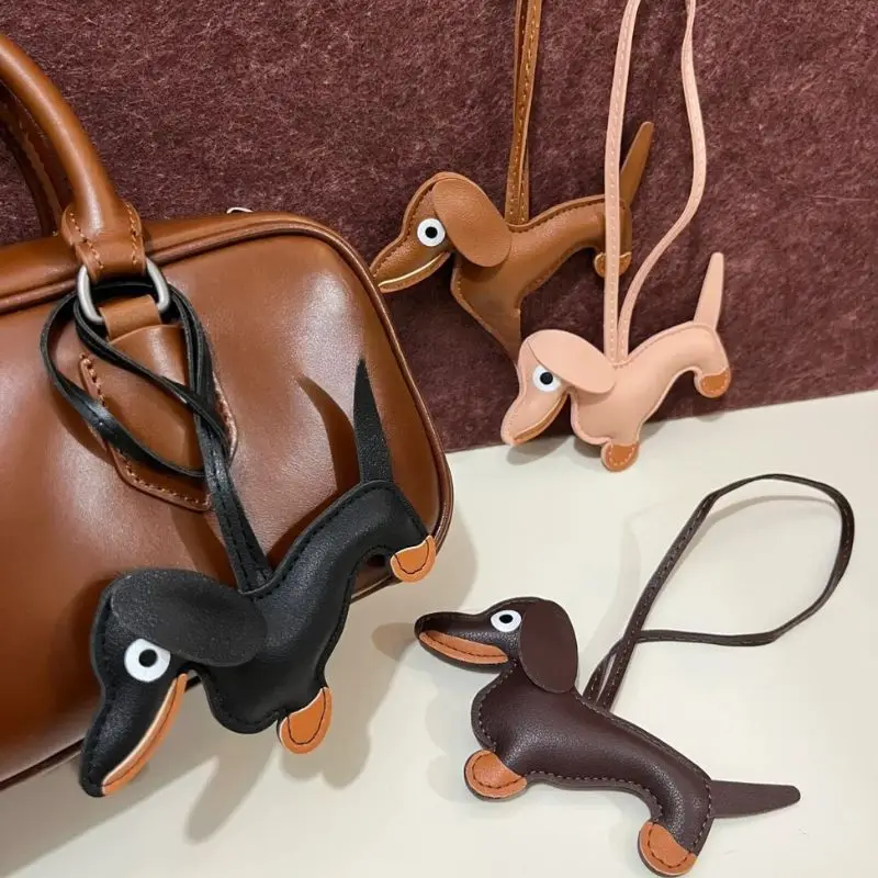 Borsa scuola in pelle pendente bassotto regali bassotto cane bassotto portachiav