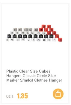 Description Picture 6 of item22-64 Hanger Sizer Garment Size Markers Color Coded Size Clips Assortment Set Fit For 2-4mm Hanger Hook Used For Wire Hangers