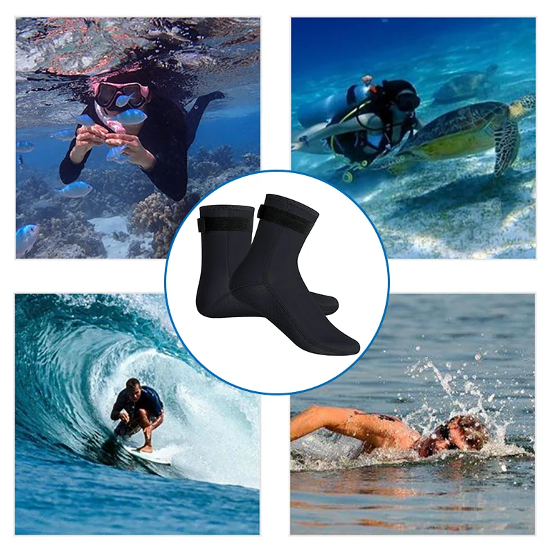 Calcetines de neopreno de 3mm para adultos, botas de agua antideslizantes  para playa, traje de neopreno, zapatos de buceo, surf - AliExpress