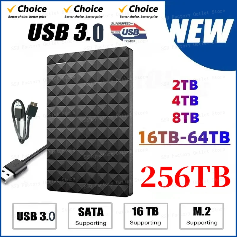 

Expansion 128TB SSD HDD 32TB Hard Drive 2TB 4TB USB3.0 External SDD Capacity External Hard Disk For Computer PS5 PS4 Portable