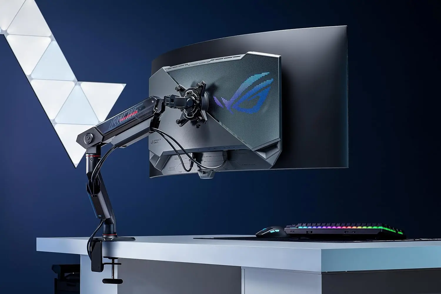 ROG Ergo Monitor Arm (AAS01) - Monitor Mount with Cable Management, Ergonomic, Pivot, Swivel, Height Fully Adjustable