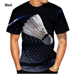 3D Indoor And Outdoor Sports Badminton Printing T Shirt Fashion Sports T-shirts For Men Kid Fashion Streetwear Gym Tee Shirt Tee